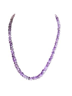 Polished Amethyst Gemstone Necklace